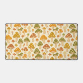 Retro Paddenstoelentuin - 70s Botanische Whimsie Bureaumat (Voorkant)