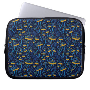 Retro paddenstoelenvibes laptop sleeve