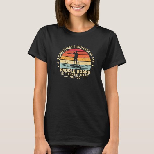 retro paddleboarding Paddle Board Stand Up Paddlin T-shirt (Voorkant)