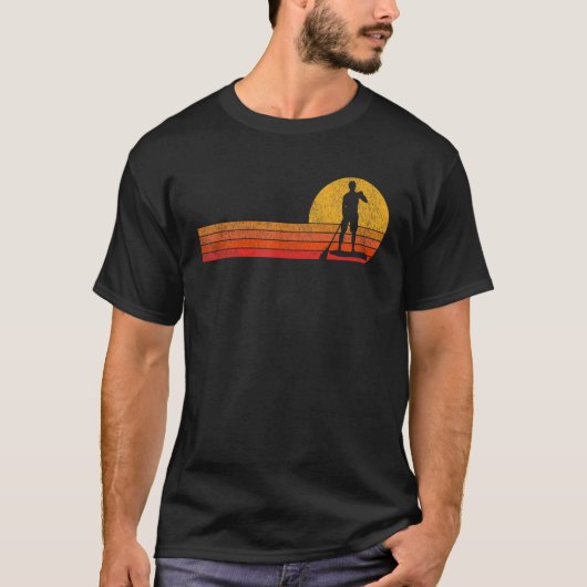Retro Paddleboarding stand-up Paddleb T-shirt (Voorkant)