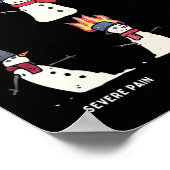 Retro Pain Scale Snowman Trauma Nurse Christmas Nu Poster (Hoek)