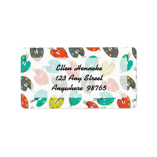 Retro Paint Paletten Etiket (Voorkant)