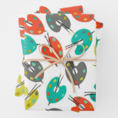 Retro Paint Paletten Inpakpapier Vel (In situ)