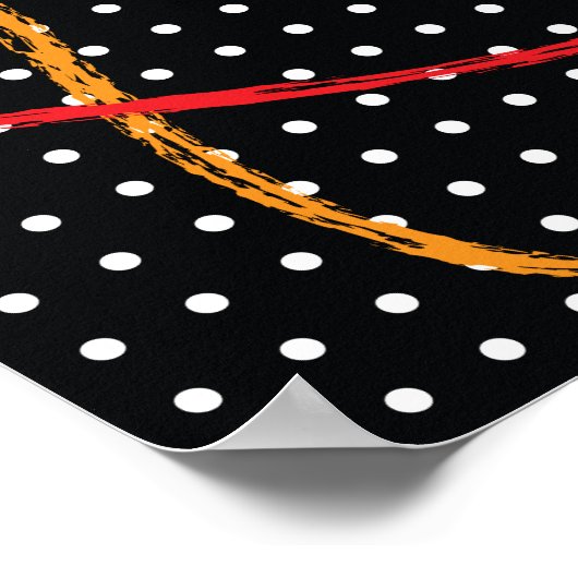 Retro Paint Splatter and Dots Poster (Hoek)