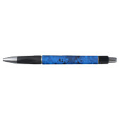 Retro Paint Splatter Effect Blauw & Zwart Pen (Voorkant)