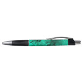 Retro Paint Splatter Effect Groen & Zwart Pen (Bovenkant)