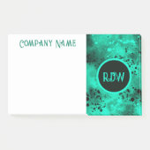 Retro Paint Splatter Effect Groen & Zwart Post-it® Notes (Voorkant)