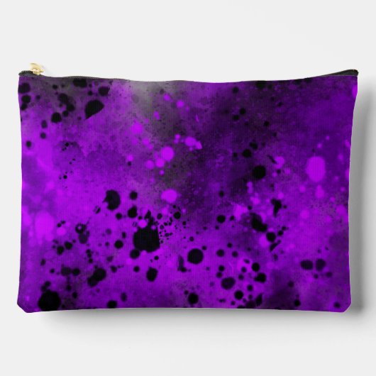 Retro Paint Splatter Effect Paarse & Zwart Etui (Voorkant)