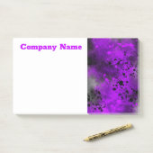 Retro Paint Splatter Effect Paarse & Zwart Post-it® Notes (Op bureau)