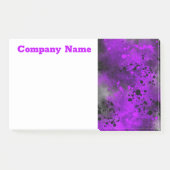 Retro Paint Splatter Effect Paarse & Zwart Post-it® Notes (Voorkant)