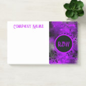 Retro Paint Splatter Effect Paarse & Zwart Post-it® Notes (Kantoor)