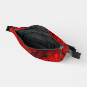 Retro Paint Splatter Effect Rood & Zwart Heuptasje (Open)