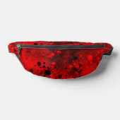 Retro Paint Splatter Effect Rood & Zwart Heuptasje (Liggend)