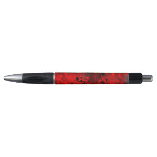 Retro Paint Splatter Effect Rood & Zwart Pen