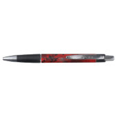 Retro Paint Splatter Effect Rood & Zwart Pen (Achterkant)