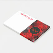 Retro Paint Splatter Effect Rood & Zwart Post-it® Notes (Schuin)