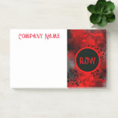 Retro Paint Splatter Effect Rood & Zwart Post-it® Notes (Kantoor)