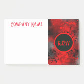 Retro Paint Splatter Effect Rood & Zwart Post-it® Notes (Voorkant)