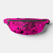 Retro Paint Splatter Effect Roze & Zwart Heuptasje (Liggend)