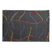 Retro Paint Splatter en Stippen Kussen Hoesje Kussensloop (Achterkant-Links)