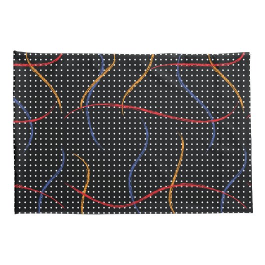 Retro Paint Splatter en Stippen Kussen Hoesje Kussensloop (Achterkant-Rechts)