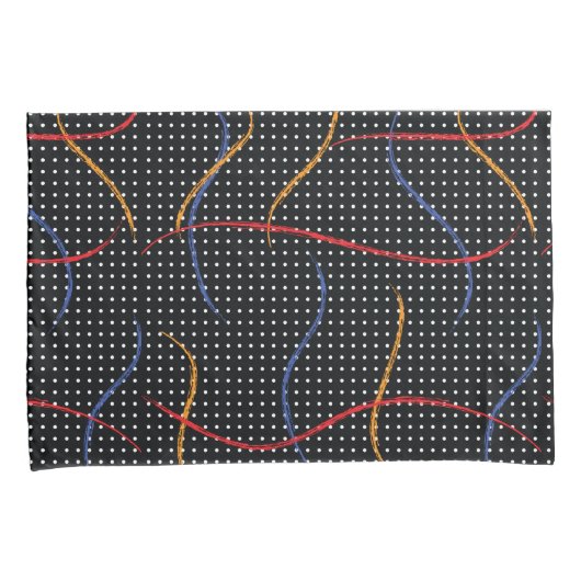 Retro Paint Splatter en Stippen Kussen Hoesje Kussensloop (Voorkant-Rechts)