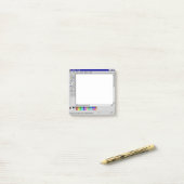 Retro 'Paint Webpage' Sticky Note Pad: Vintage IT  (Op bureau)