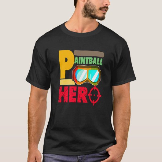 Retro Paintball Hero Cool Baller Cadeau T-shirt (Voorkant)