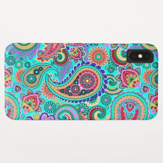 Retro Paisley Case-Mate iPhone Case (Achterkant (horizontaal))