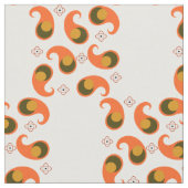 Retro Paisley Fabric Stof (Close Up)