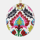 Retro Paisley Floral Keramisch Ornament (Links)