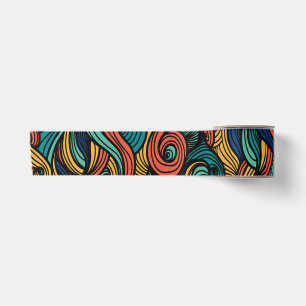 Retro Paisley Golf Zijden Lint