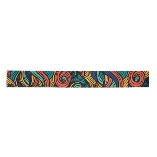 Retro Paisley Golf Zijden Lint (Voorkant)