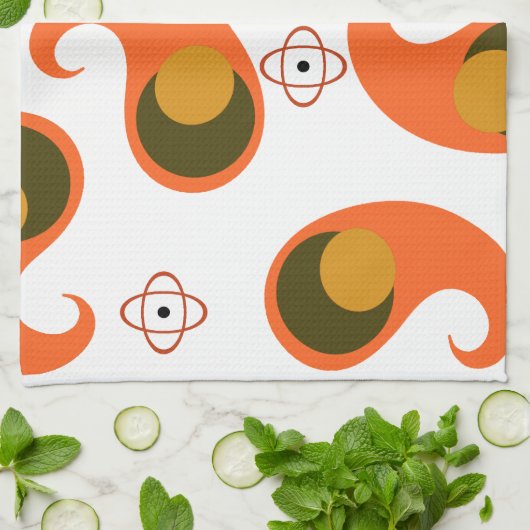 Retro Paisley Kitchen Towel Theedoek (Gevouwen)