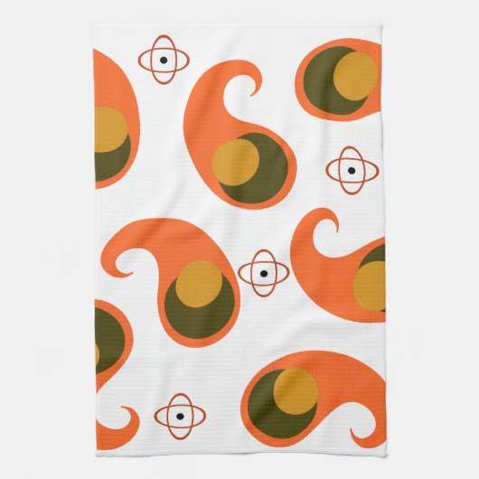 Retro Paisley Kitchen Towel Theedoek (Verticaal)