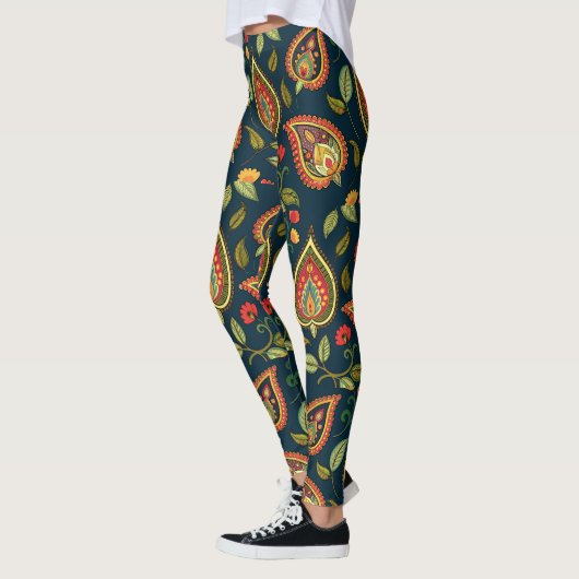 Retro Paisley Pattern Leggings (Links)