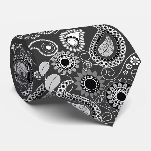 Retro Paisley Pattern-stropdas Stropdas (Opgerold)