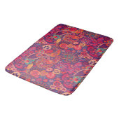 Retro Paisley Rood   Badmat (Gekanteld)