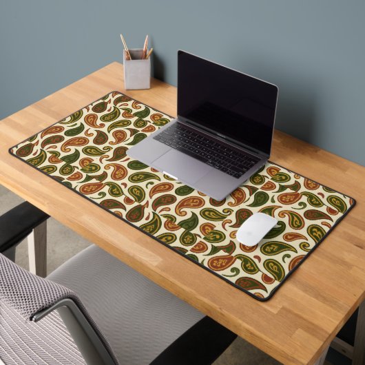 Retro Paisley Swirls - 70s Bohemen Bureaumat (Kantoor 2)
