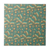 Retro Paisley Tile Tegeltje (Voorkant)