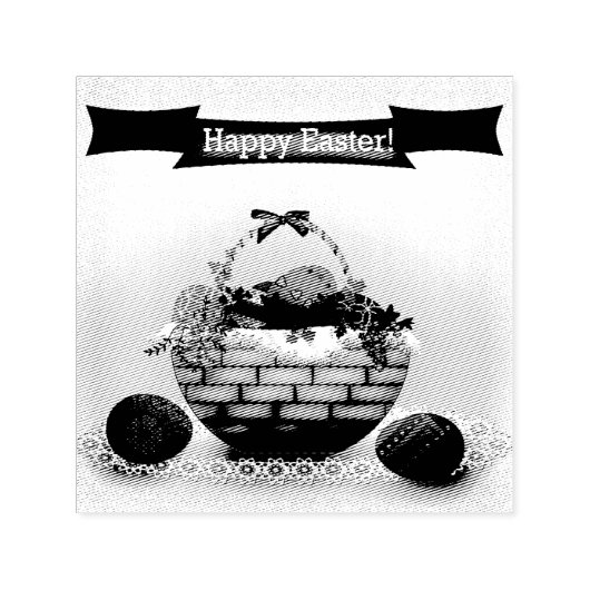 Retro. Pakket met paaseieren Zelfinktende Stempel (Design)