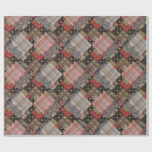 Retro paleis gevarieerd patchwork boho cadeaupapier (Vlak)