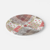 Retro  paleis gevarieerd patchwork boho papieren bordje (Gekanteld)