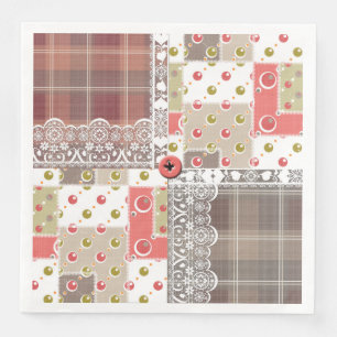 Retro paleis gevarieerd patchwork boho servet