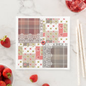 Retro paleis gevarieerd patchwork boho servet (Insitu)