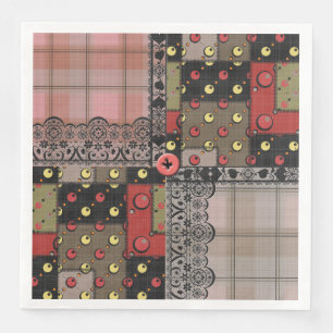 Retro  paleis gevarieerd patchwork boho servet
