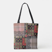 Retro  paleis gevarieerd patchwork boho tote bag (Achterkant)