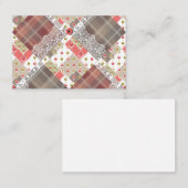 Retro  paleis gevarieerd patchwork boho visitekaartje (Voorkant / Achterkant)