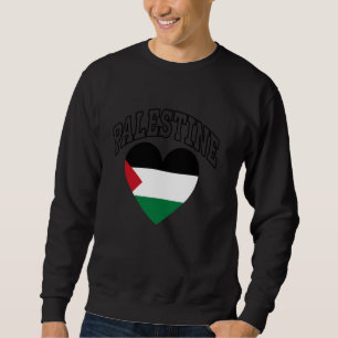 Retro Palestina Vlag Atletische Sport Hart Trui