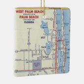 Retro Palm Beach FL Keramisch Ornament (Rechts)